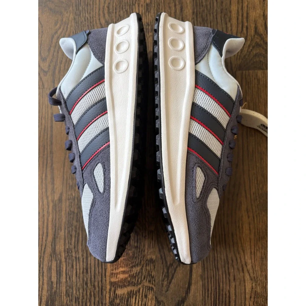 Adidas Run 84 Mens Size 8 Women's 7 Sneakers Grey Navy Red JR8712